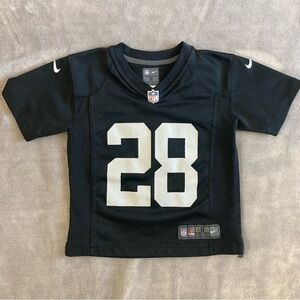 Youth Nike NFL Raiders Football Jersey Josh Jacobs #28 Black Silver Small (4)